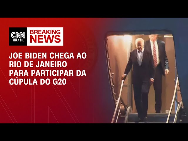 ⁣Joe Biden chega ao Rio de Janeiro para participar da Cúpula do G20 | AGORA CNN