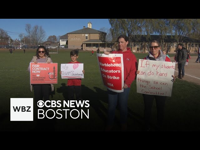 ⁣3 Massachusetts districts continue teacher strike as class is canceled on Monday