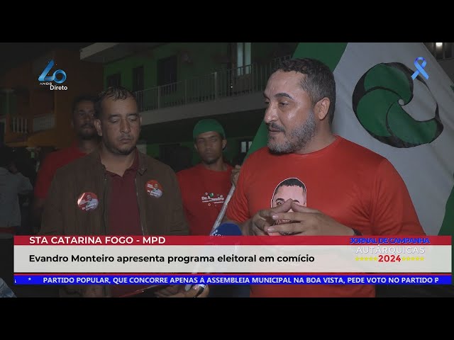 ⁣Santa Catarina do Fogo: Evandro Monteiro apresenta programa eleitoral em comício