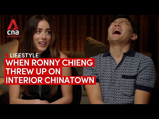 ⁣Ronny Chieng and Chloe Bennet had fun behind the scenes in Interior Chinatown