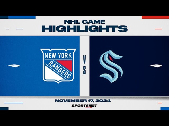 ⁣NHL Highlights | Rangers vs. Kraken - November 17, 2024