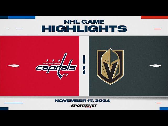 ⁣NHL Highlights | Capitals vs. Golden Knights - November 17, 2024