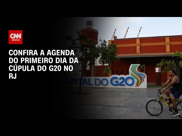 ⁣Confira a agenda do primeiro dia da Cúpula do G20 no RJ | CNN PRIME TIME