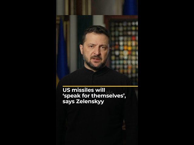 ⁣Ukraine’s Zelenskyy says US long-range missiles will ‘speak for themselves’ | AJ #shorts