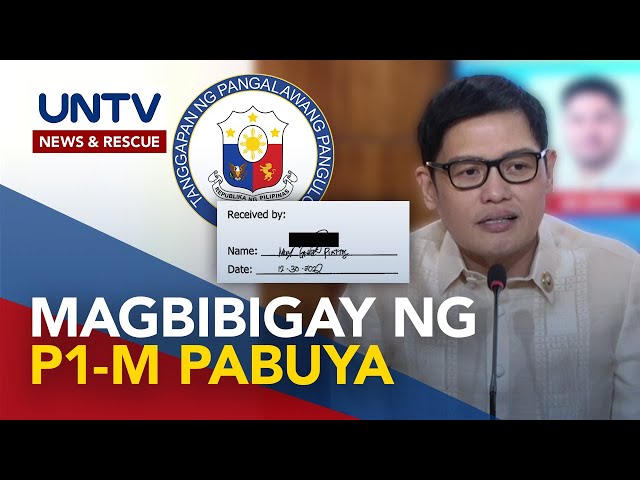 ⁣P1-M pabuya, alok para mahanap si ‘Mary Grace Piattos’ na nakapirma sa OVP receipts – House panel