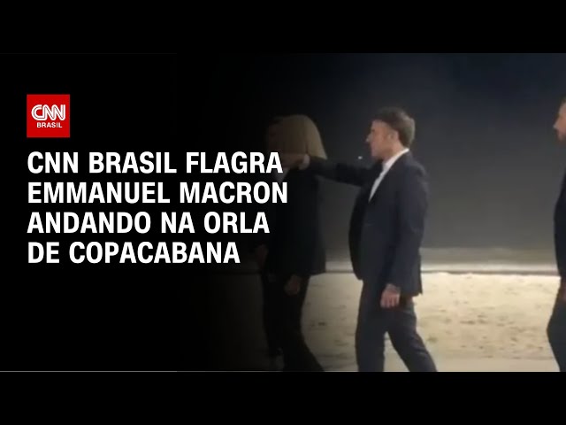 ⁣CNN Brasil flagra Emmanuel Macron andando na orla de Copacabana | CNN NOVO DIA