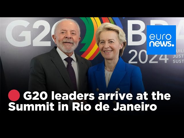 ⁣ LIVE | G20 leaders arrive in Brazil for high-stakes talks | euronews 