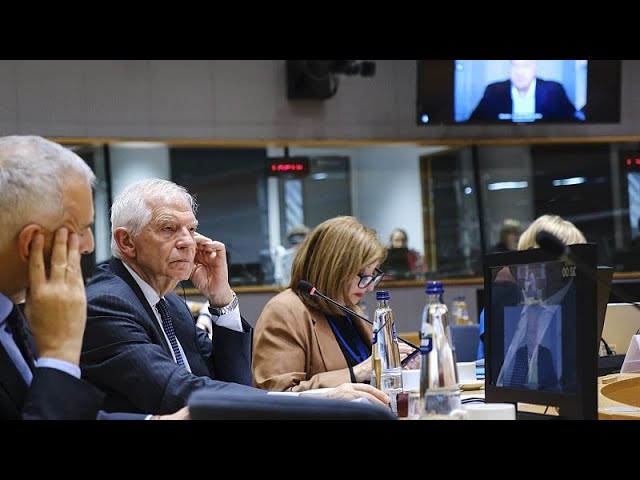 ⁣Los ministros de Asuntos Exteriores de la UE debaten el apoyo a Ucrania después de que Biden …