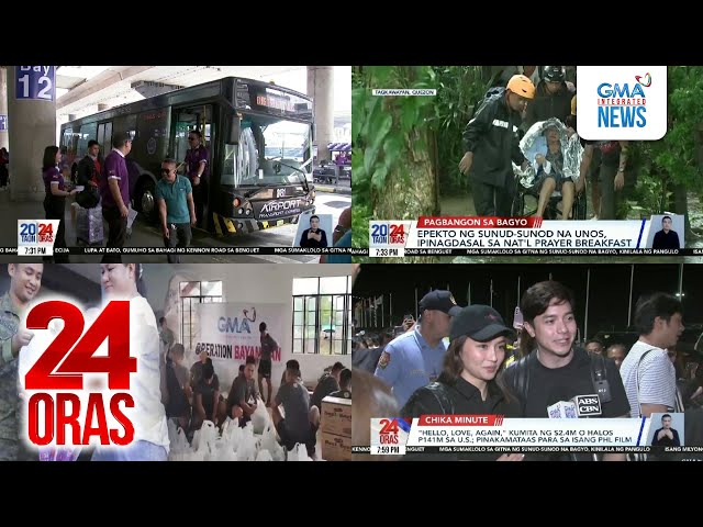 ⁣24 Oras: (Part 3) First responders na humarap sa magkakasunod na bagyo, kinilala ni PBBM;..., atbp.