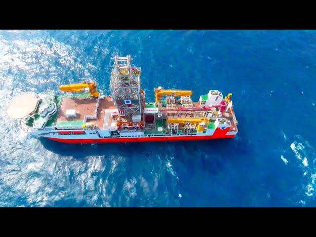 ⁣China's first deep-ocean drilling vessel enters service