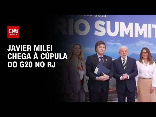 ⁣Javier Milei chega à cúpula do G20 no RJ | Live CNN