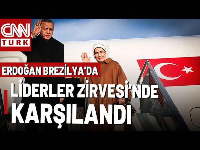 ⁣Kritik Zirve Öncesi Brezilya'dan Canlı Görüntüler! Erdoğan G-20 Zirvesi İçin Brezilya'da K