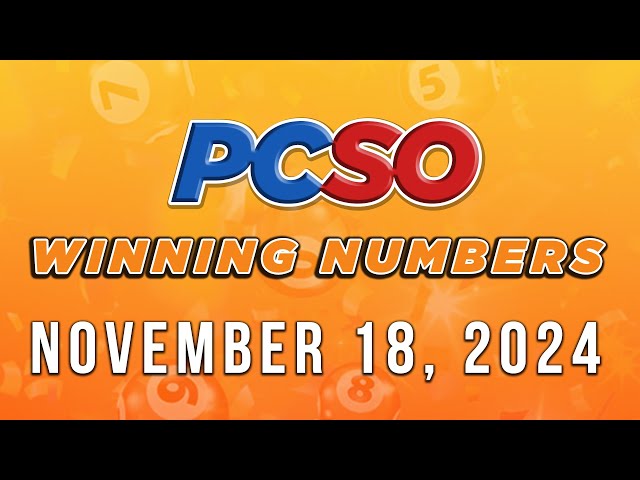 ⁣P29M Jackpot Grand Lotto 6/55, 2D, 3D, 4D, and Mega Lotto 6/45 | November 18, 2024