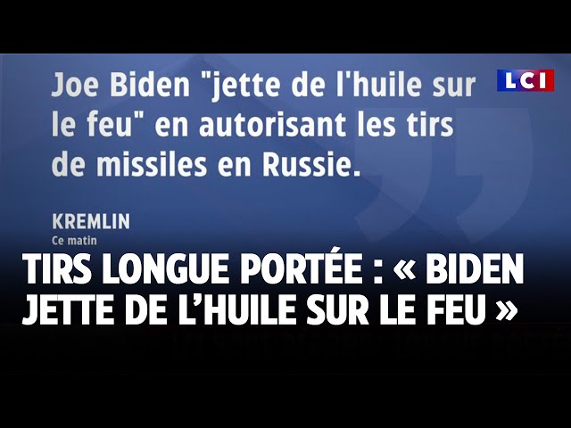 ⁣Biden autorise les tirs longue portée : « Il jette de l’huile sur le feu », réagit le Kremlin｜LCI