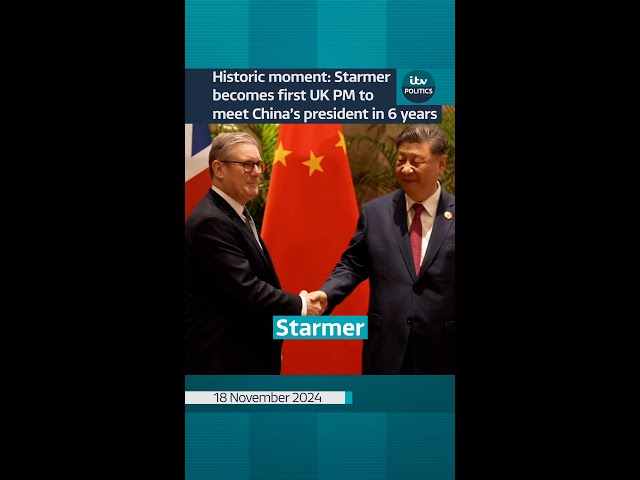 ⁣Historic moment as Starmer meets China's President Xi