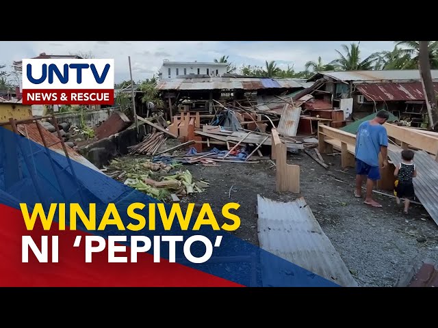 ⁣Maraming bahay, napinsala; 3 bayan sa Aurora, isolated dahil sa nasirang kalsada bunsod ng bagyo