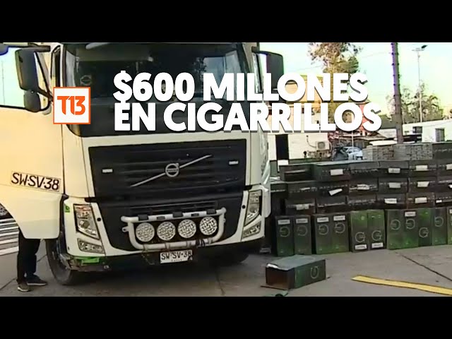 ⁣Robo de $600 millones en cigarrillos: camión trasladaba contrabando