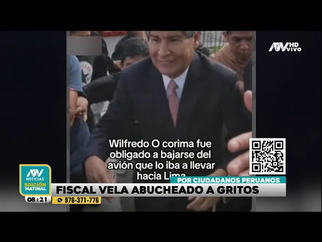 ⁣Fiscal Rafael Vela es abucheado a gritos por ciudadanos peruanos en Estados Unidos