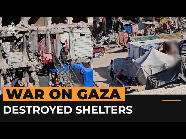 ⁣Conditions severely worsen in the destroyed shelters of Khan Younis | AJ#shorts