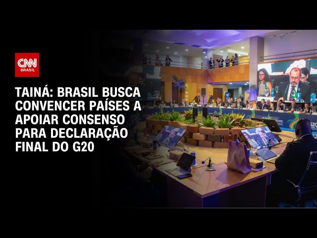 ⁣Tainá: Brasil busca convencer países a apoiar consenso para declaração final do G20 | BASTIDORES