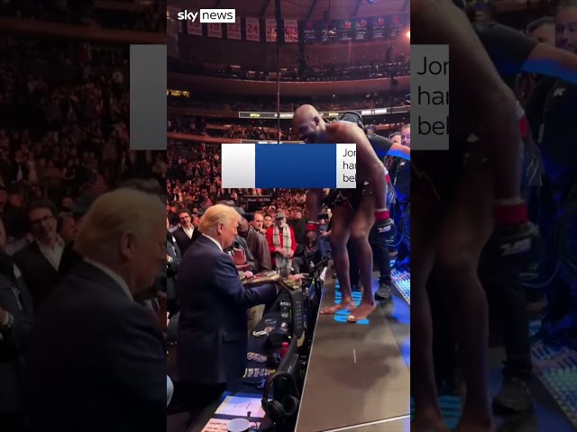 ⁣UFC champion celebrates win with Trump