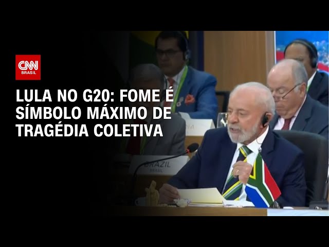 ⁣Lula no G20: Fome é símbolo máximo de tragédia coletiva | BASTIDORES CNN