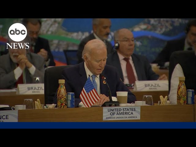 ⁣Biden attends G20 after historic trip to Amazon rainforest