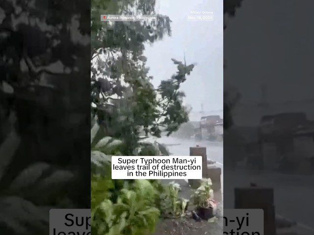 ⁣Typhoon Man-yi forced thousands of people to flee to emergency shelters in the Philippines