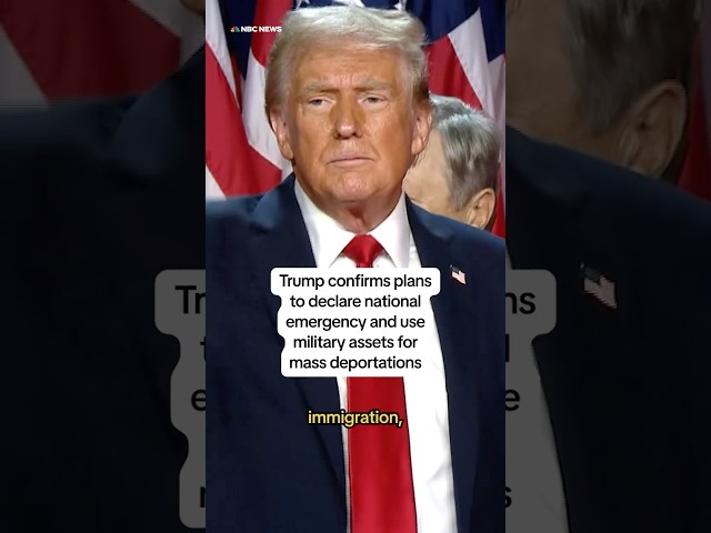 ⁣Trump confirms plans to declare national emergency and use military assets for mass deportations