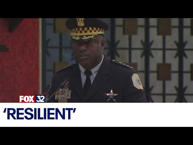 ⁣FULL SPEECH: CPD Supt. Snelling delivers remarks at Officer Martinez's funeral