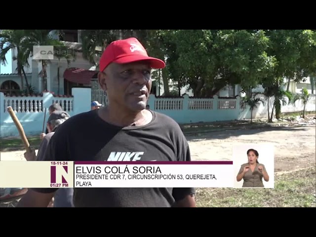 ⁣Cuba: Trabajo voluntario de cederistas en el municipio Playa