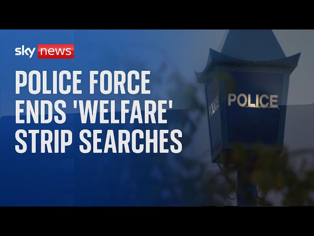 ⁣Police force ends 'welfare' strip searches after Sky News investigation