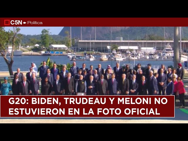 ⁣Papelón en el G20: Biden, Trudeau y Meloni no estuvieron presentes en la foto oficial de presidentes