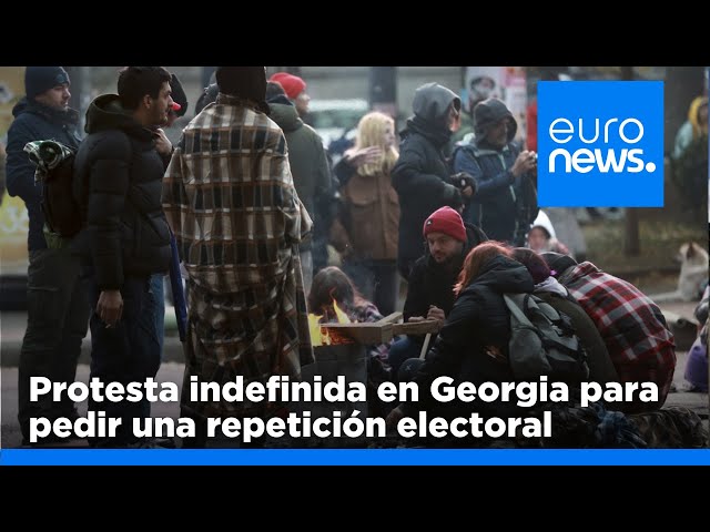 ⁣La oposición georgiana inicia una protesta indefinida pidiendo una repetición de las elecciones