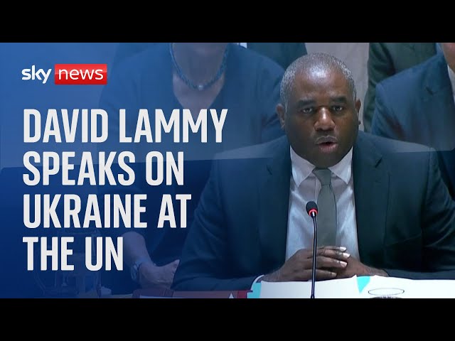 ⁣Watch live: UK Foreign Secretary David Lammy speaks about Ukraine at the UN