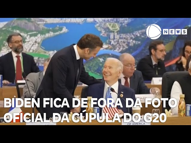 ⁣Joe Biden fica de fora da foto oficial do encontro do G20