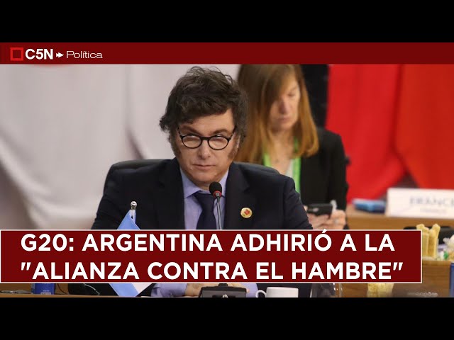 ⁣G20: ARGENTINA ADHIRIÓ a la "ALIANZA contra el HAMBRE"