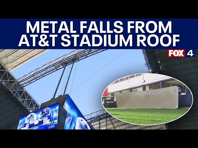 ⁣Piece of metal falls from AT&T Stadium roof ahead of Cowboys game