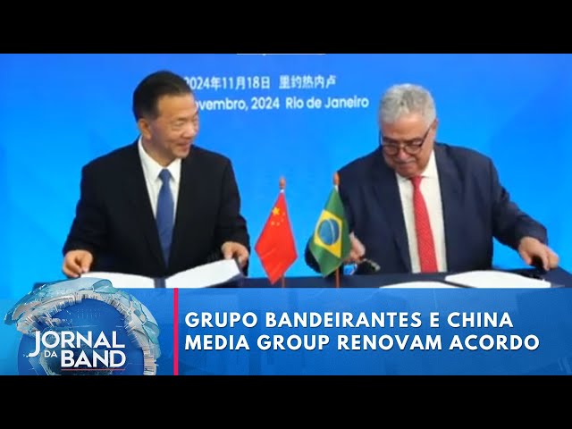 ⁣Grupo Bandeirantes e China Media Group renovam acordo | Jornal da Band