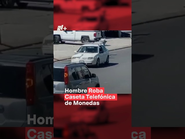 ⁣Hombre roba caseta telefónica en Puebla #nmas #puebla #shorts