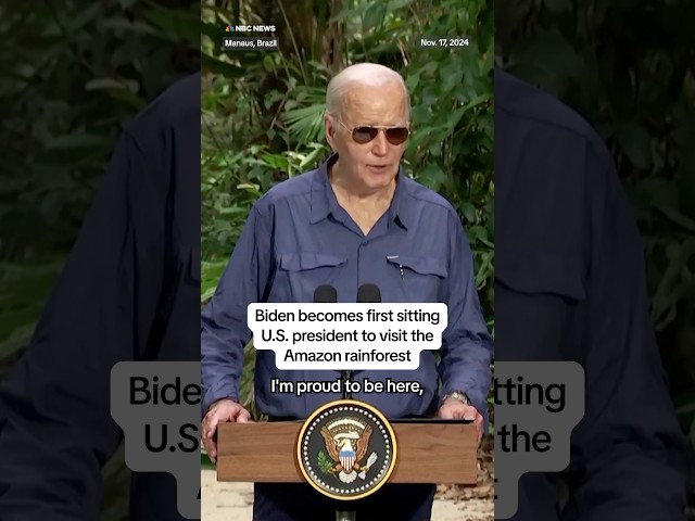 ⁣Biden becomes first sitting U.S. president to visit the Amazon rainforest￼