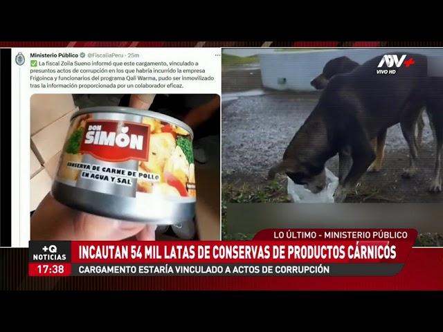 ⁣Fiscalía incauta 54 mil latas de conservas de productos cárnicos