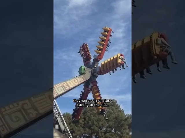 ⁣Knott's Berry Farm ride gets stuck midair