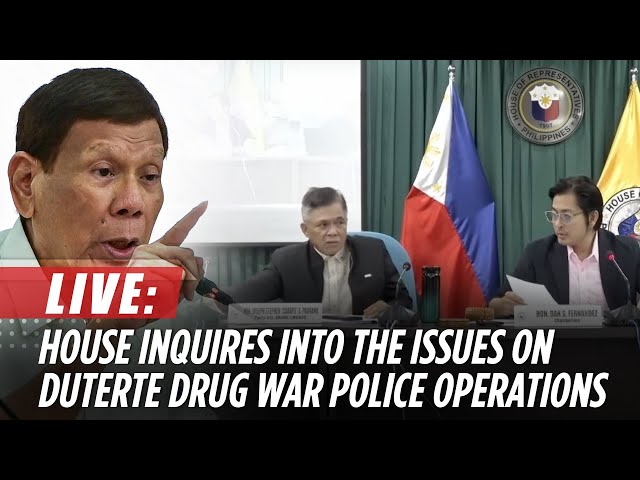 ⁣LIVE: House probes into the issues concerning PNP personnel affected by the Duterte drug war