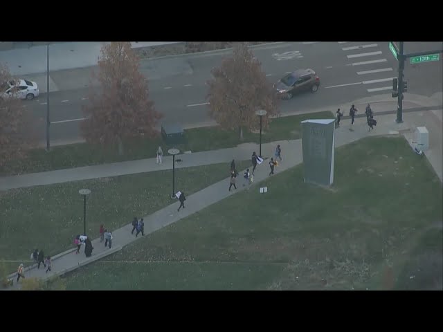 ⁣Students at Denver middle school 'walk out' to oppose school closure proposals