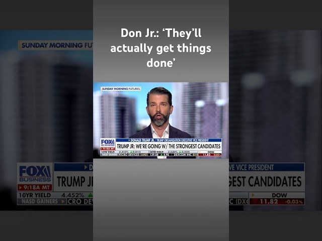 ⁣Don Jr. says Cabinet picks are ‘controversial because they’ll actually get things done’ #shorts