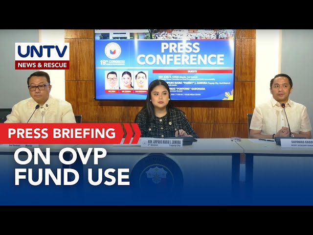 ⁣House of Representatives holds press briefing on OVP fund use, other issues | Nov. 19, 2024