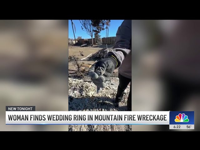 ⁣Wedding ring found in ashes of Mountain Fire in Camarillo