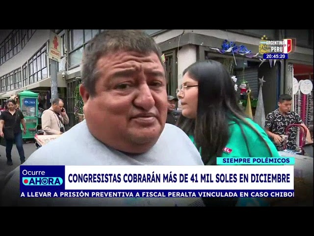 ⁣Población muestra su rechazo contra congresistas que cobrarán más de S/41 mil en diciembre