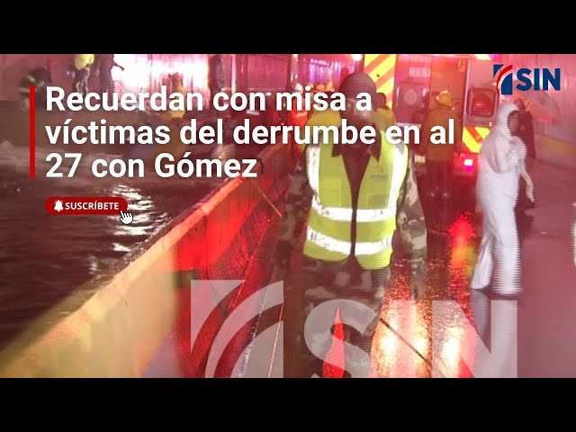 ⁣Recuerdan con misa a víctimas del derrumbe en al 27 con Gómez